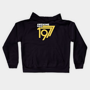 Retro Vintage Awesome Since 1977 Birthday Kids Hoodie